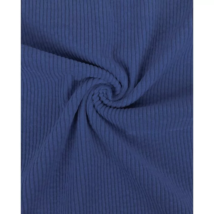 Ribfluweel - blauw