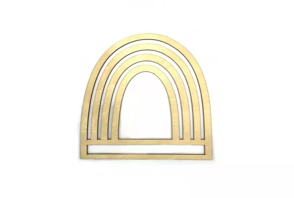 [bazamaktecz] HOUTEN BASIS REGENBOOG 25CM