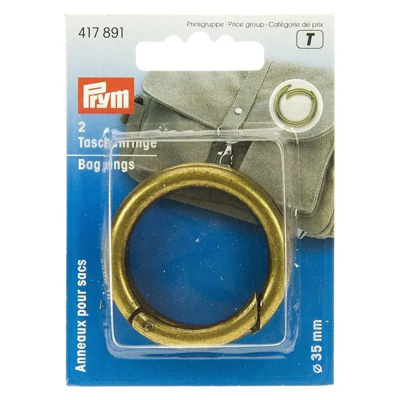 PRYM RINGEN VOOR TASSEN 35MM BRONS