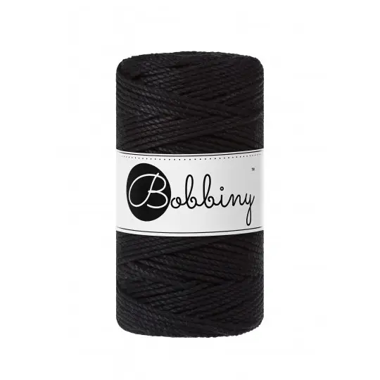 Macrame 3mm - Black - ropes 3PLY