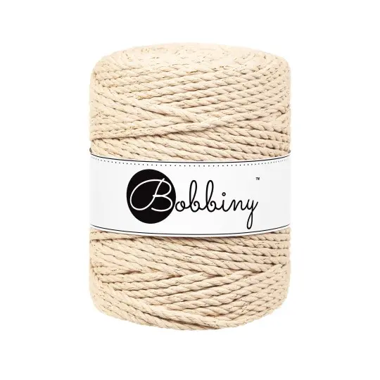 Macrame 5mm - Golden Warm Beige LE - ropes 3PLY