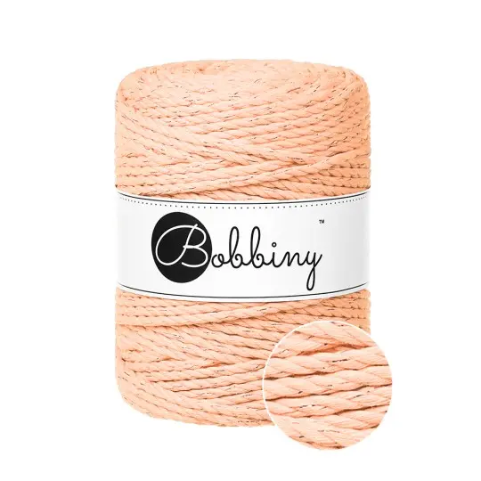 Macrame 5mm - Unicolor peach fuzz - ropes 3PLY