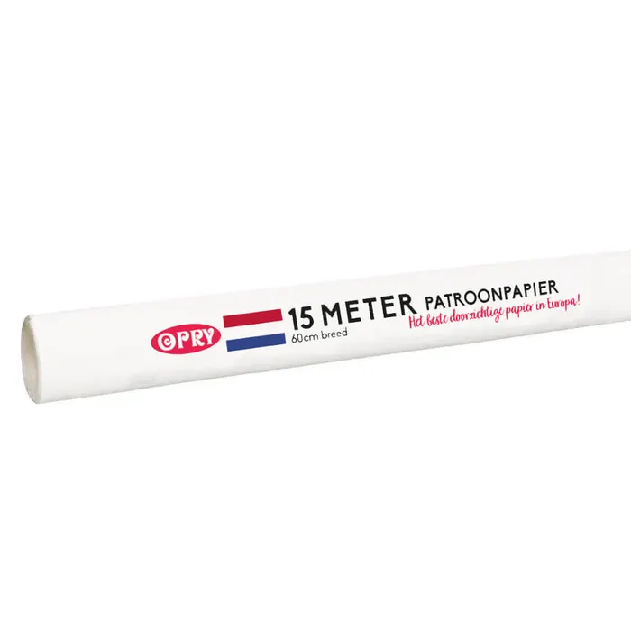 Opry Patroonpapier 0,6x15m transparant