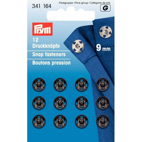 Prym Aannaaidrukknoop messing 9mm 