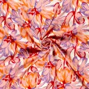 Viscose poplin bloemen