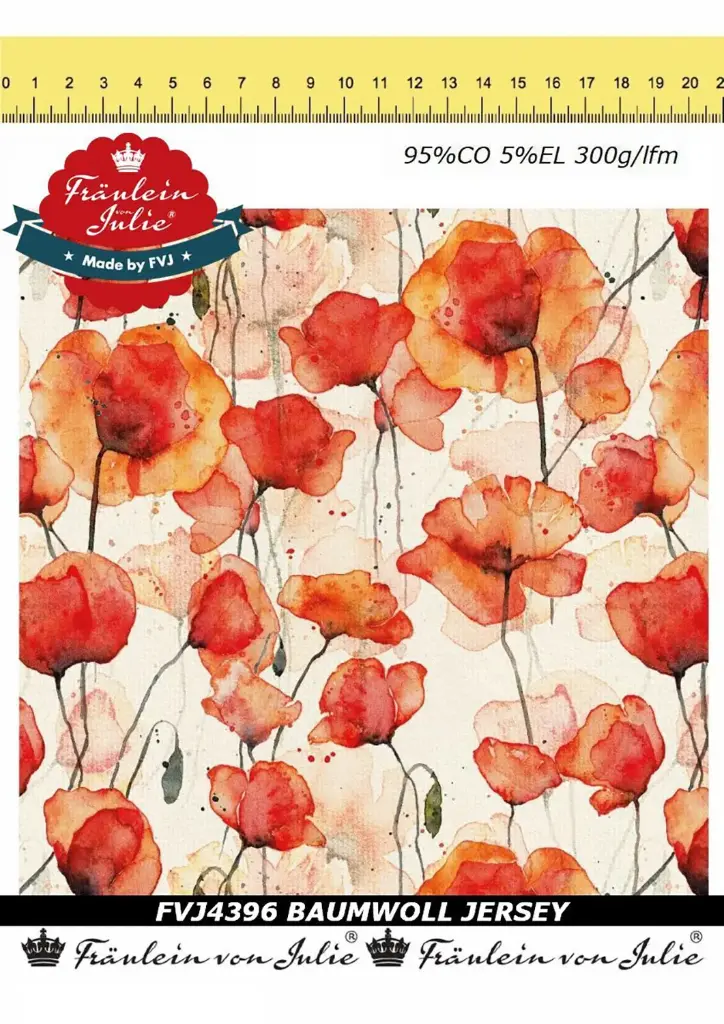 [5207-VDS] Tricot - poppies