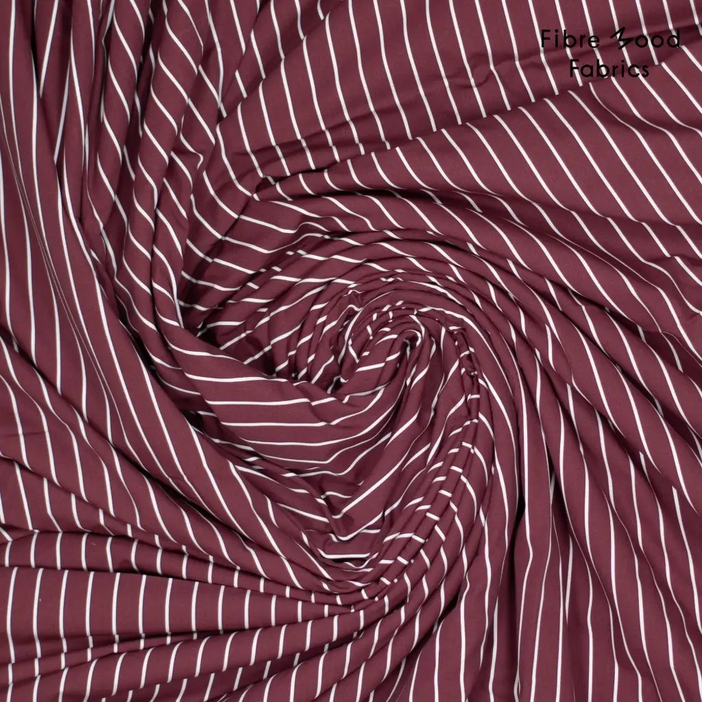 FM Logan poplin stripes bordeaux