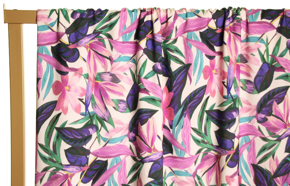 [VDS-4126] Purple flowers viscose