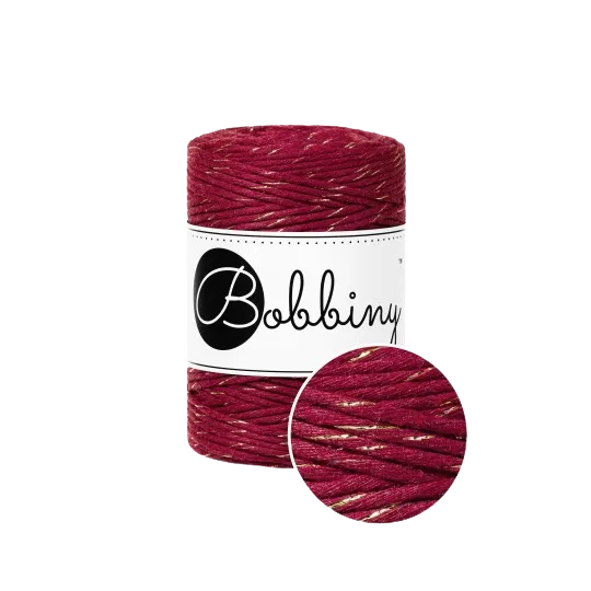 Macrame 1,5mm - Golden Wine Red