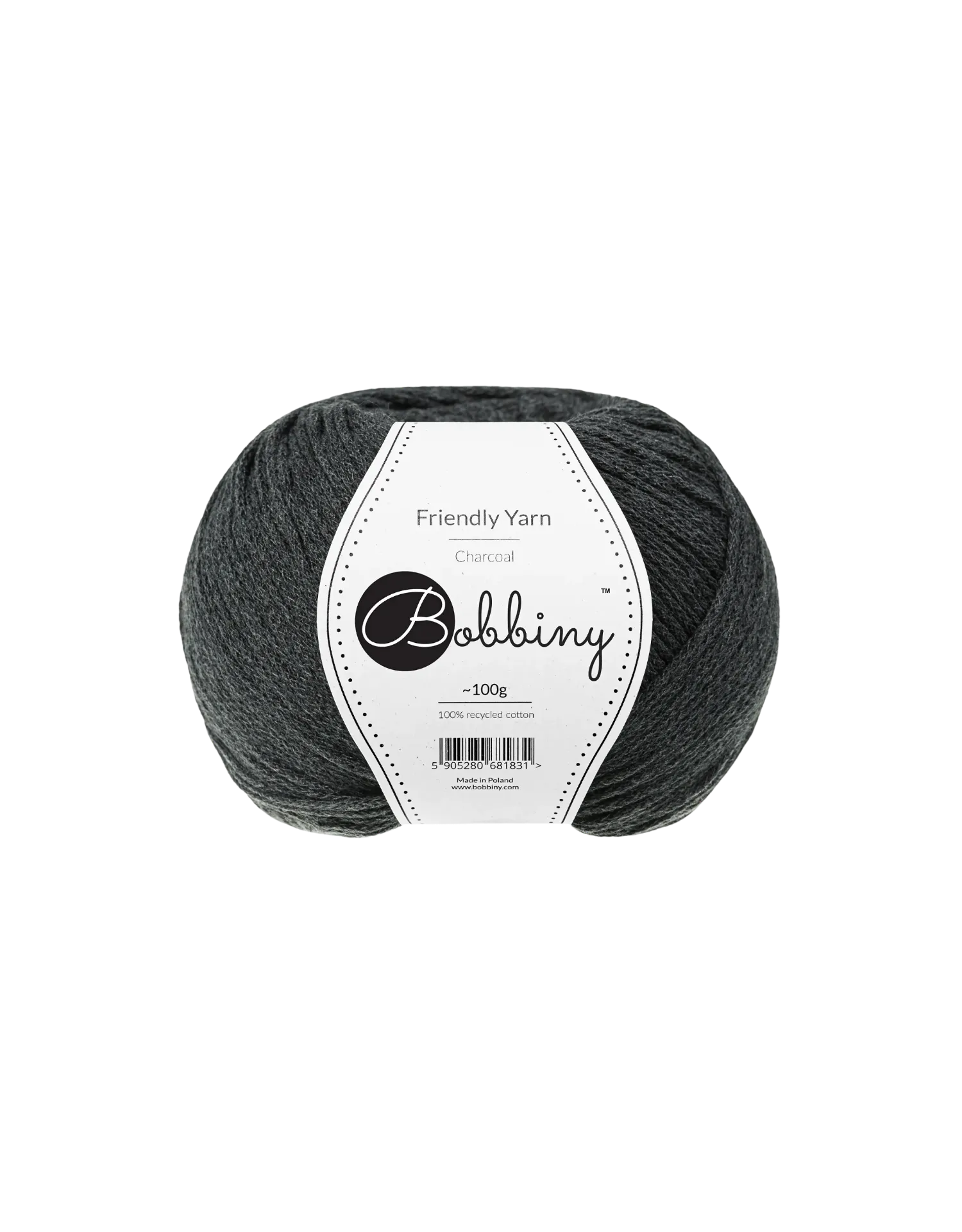 [FY-011] Bobbiny Friendly Yarn - Charcoal