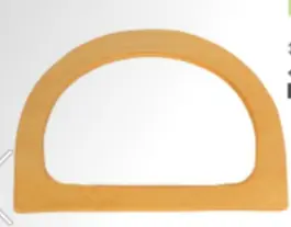 Houten handvaten halve maan