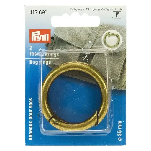 [417.891] PRYM RINGEN VOOR TASSEN 35MM BRONS
