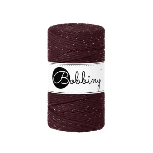 [TS-E095] Macrame 3mm - Golden Burgundy LE - ropes 3PLY