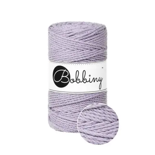 [TS-E087] Macrame 3mm - Unicolor Lavender - ropes 3PLY