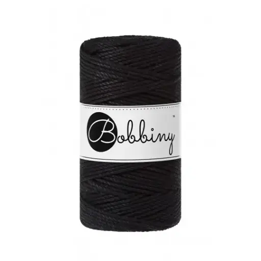 [TS-E020] Macrame 3mm - Black - ropes 3PLY