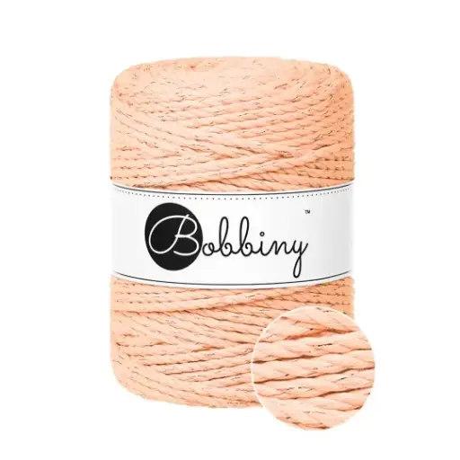 [TX-E077] Macrame 5mm - Unicolor peach fuzz - ropes 3PLY