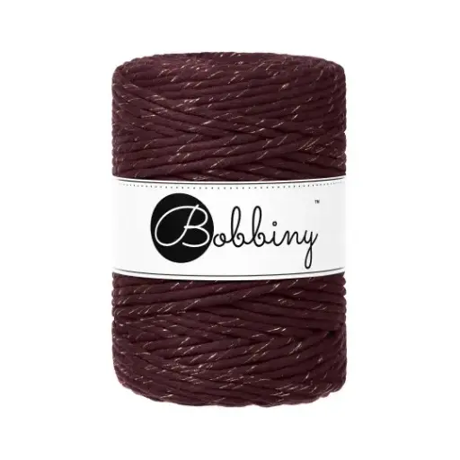 [MX-E119] Macrame 5mm - Golden Burgundy LE