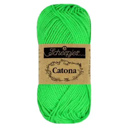 [1678-602] Scheepjes Catona 50g -602 Neon Green