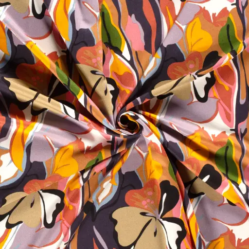 [5202-VDS] Viscose twill abstract marine