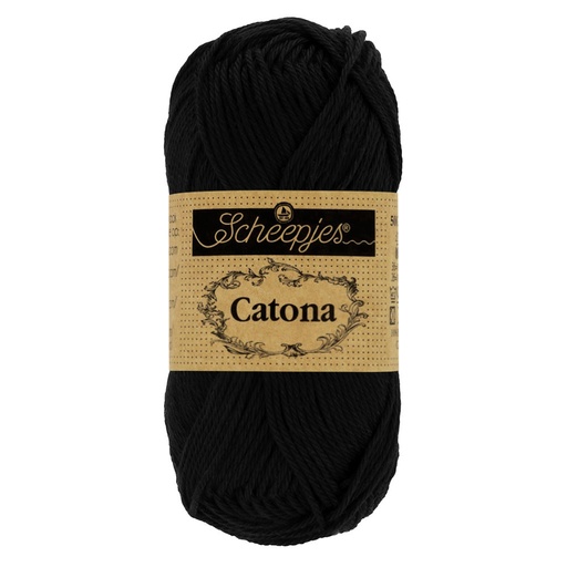 [1678-110] Scheepjes Catona 50g - 110 Jet Black