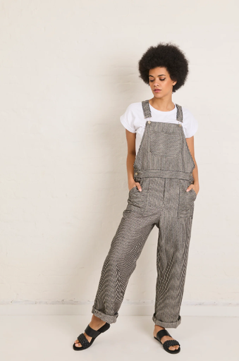 [VDS-4069] Navy striped cotton jeans
