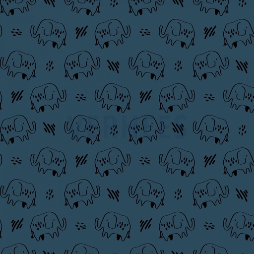 [VDS-2235] Soft Sweat Gots Elephant - Blue