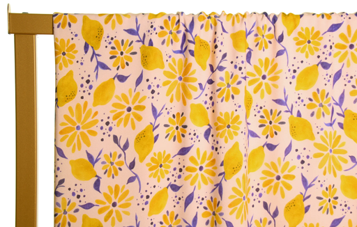 [VDS-4125] Soft pink viscose with lemons