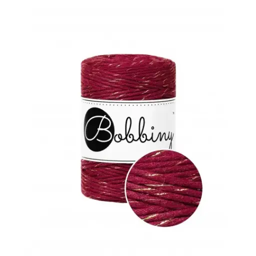 [MD-E069] Macrame 1,5mm - Golden Wine Red
