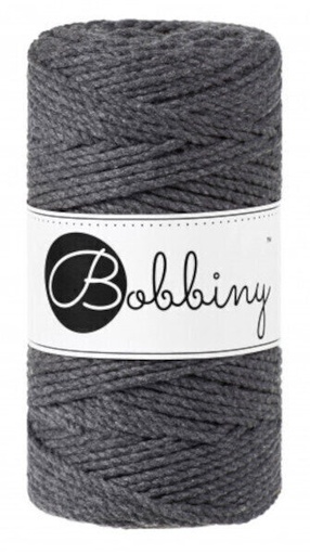 [TS-E012] Macrame 3mm - Charcoal - ropes 3PLY