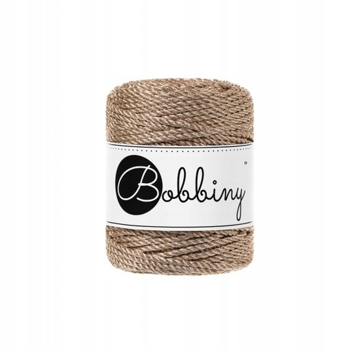 [TS-E054] Macrame 3mm - Metallic Champagne - ropes 3PLY