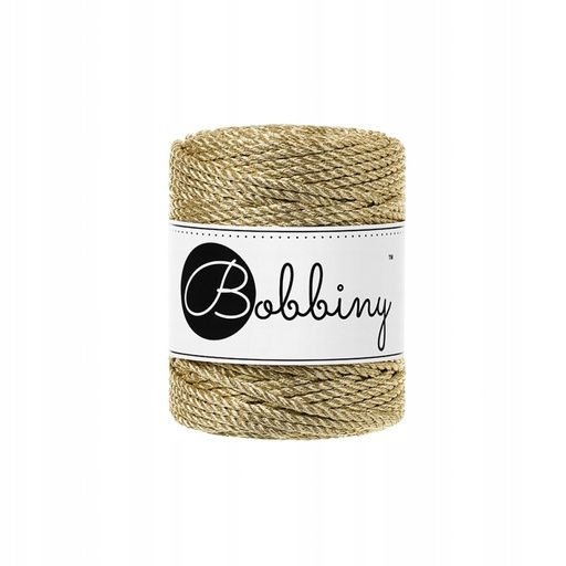 [TS-E055] Macrame 3mm - Metallic Gold - ropes 3PLY
