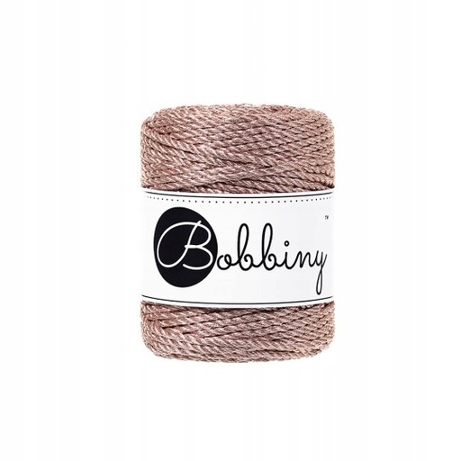 [TS-E056] Macrame 3mm - Metallic Rose Gold - ropes 3PLY
