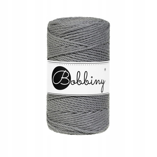 [TS-E076] Macrame 3mm - Stone Grey - ropes 3PLY