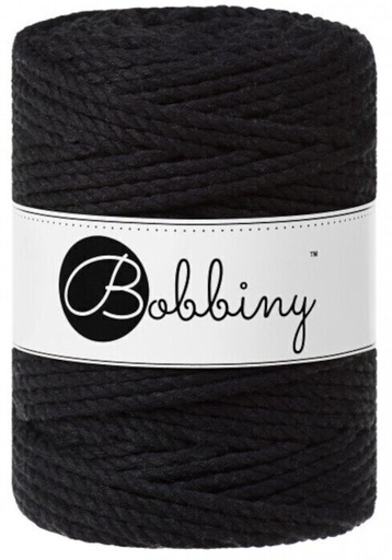 [TX-E020] Macrame 5mm - Black - ropes 3PLY