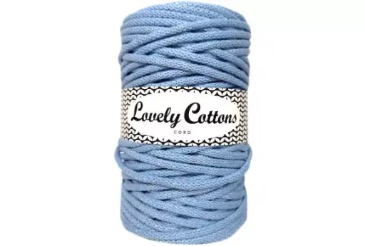 [c-097] BABYBLAUW - ZILVER - katoenen koord 5mm