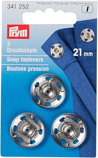 Prym Aannaaidrukknoop messing 21mm